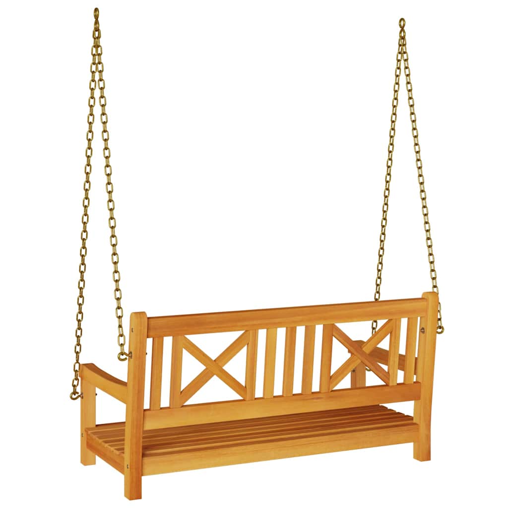 Garden Swing Bench Brown 119 x 35 x 47cm Solid Acacia wood